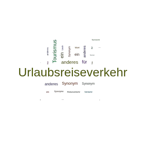 Ein anderes Wort für Urlaubsreiseverkehr - Synonym Urlaubsreiseverkehr