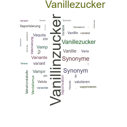 Ein anderes Wort für Vanillinzucker - Synonym Vanillinzucker