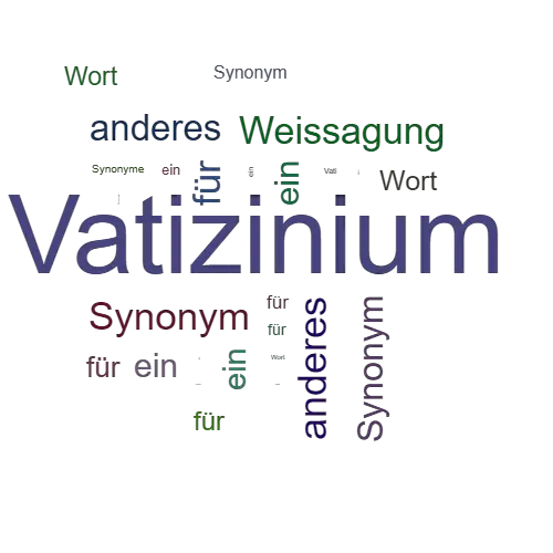Ein anderes Wort für Vatizinium - Synonym Vatizinium