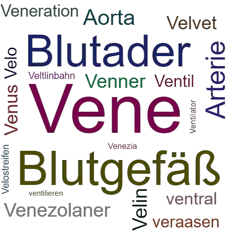 Ein anderes Wort für Vene - Synonym Vene