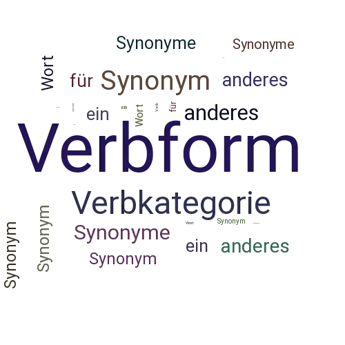 Ein anderes Wort für Verbform - Synonym Verbform