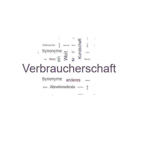 Ein anderes Wort für Verbraucherschaft - Synonym Verbraucherschaft