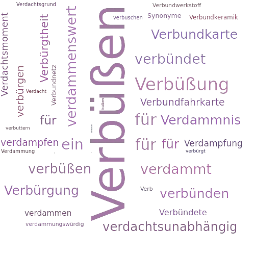 Ein anderes Wort für Verbüßen - Synonym Verbüßen