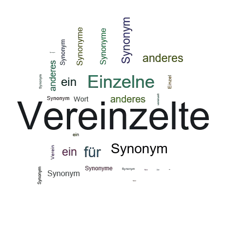 Ein anderes Wort für Vereinzelte - Synonym Vereinzelte