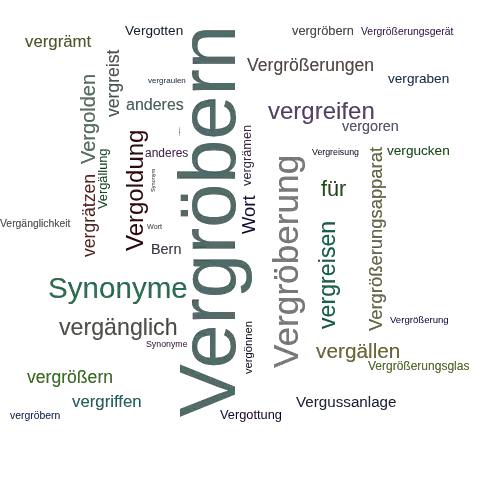 Ein anderes Wort für Vergröbern - Synonym Vergröbern