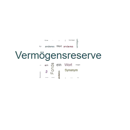 Ein anderes Wort für Vermögensreserve - Synonym Vermögensreserve