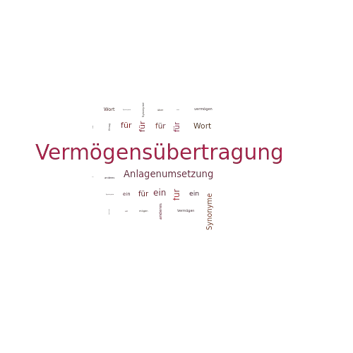 Ein anderes Wort für Vermögensübertragung - Synonym Vermögensübertragung