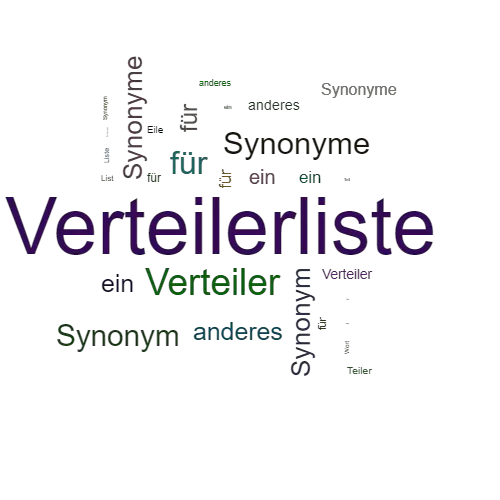 Ein anderes Wort für Verteilerliste - Synonym Verteilerliste