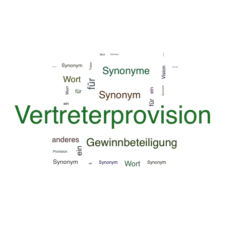 Ein anderes Wort für Vertreterprovision - Synonym Vertreterprovision