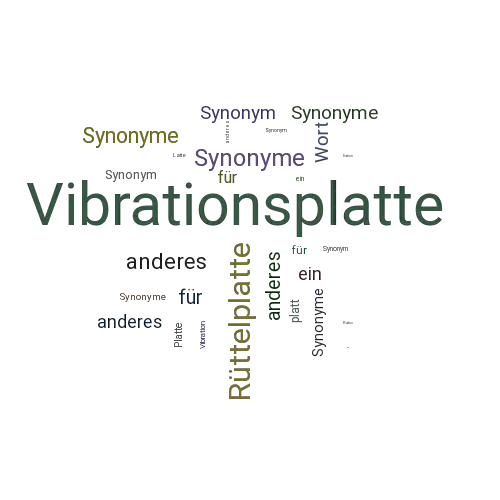 Ein anderes Wort für Vibrationsplatte - Synonym Vibrationsplatte