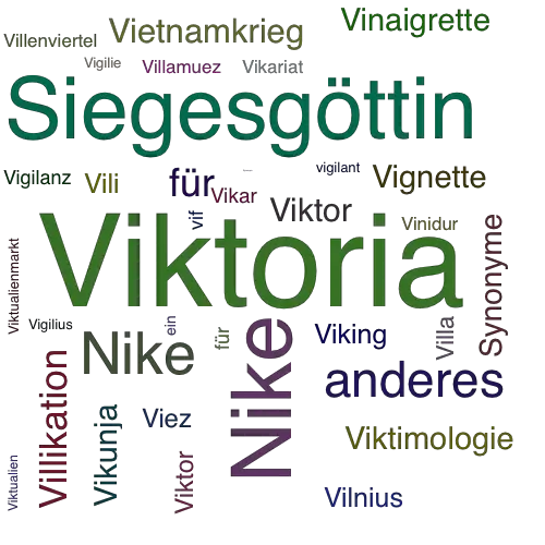 Ein anderes Wort für Viktoria - Synonym Viktoria