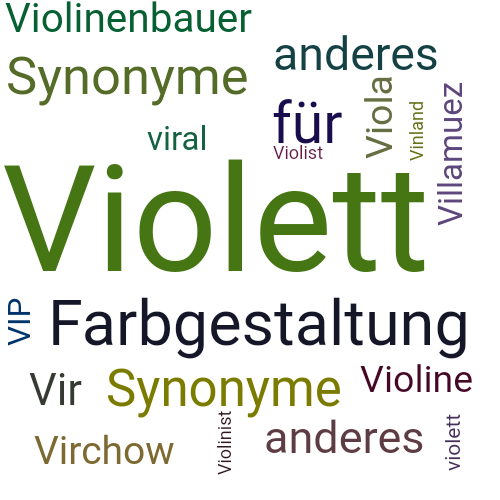 Ein anderes Wort für Violett - Synonym Violett