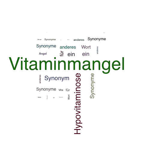 Ein anderes Wort für Vitaminmangel - Synonym Vitaminmangel