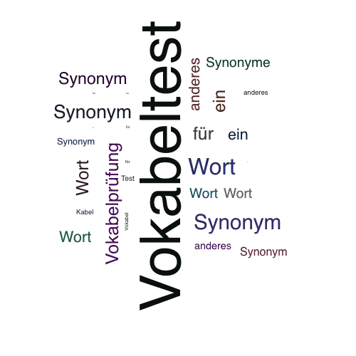 Ein anderes Wort für Vokabeltest - Synonym Vokabeltest