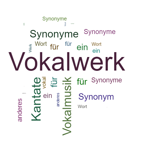 Ein anderes Wort für Vokalwerk - Synonym Vokalwerk