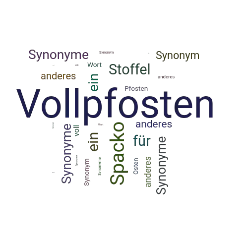 Ein anderes Wort für Vollpfosten - Synonym Vollpfosten