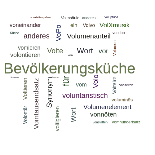 Ein anderes Wort für Volxküche - Synonym Volxküche
