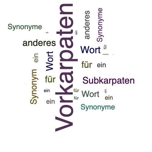 Ein anderes Wort für Vorkarpaten - Synonym Vorkarpaten