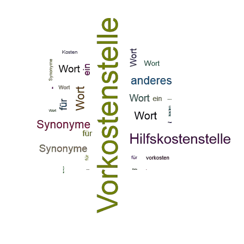 Ein anderes Wort für Vorkostenstelle - Synonym Vorkostenstelle