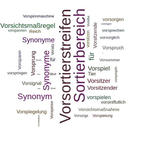 Ein anderes Wort für Vorsortierbereich - Synonym Vorsortierbereich