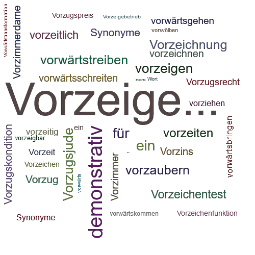 Ein anderes Wort für Vorzeige... - Synonym Vorzeige...