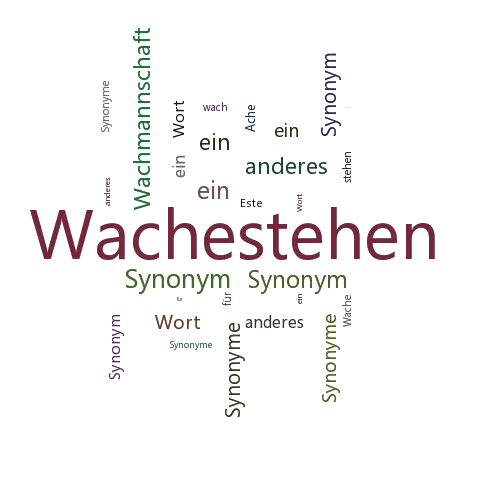 Ein anderes Wort für Wachestehen - Synonym Wachestehen
