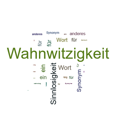 Ein anderes Wort für Wahnwitzigkeit - Synonym Wahnwitzigkeit