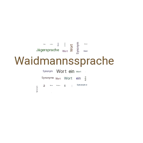 Ein anderes Wort für Waidmannssprache - Synonym Waidmannssprache