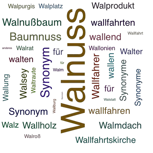 Ein anderes Wort für Walnuss - Synonym Walnuss