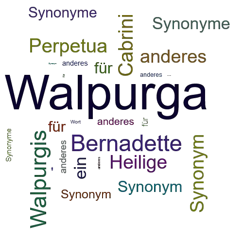 Ein anderes Wort für Walpurga - Synonym Walpurga
