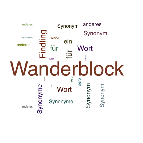 Ein anderes Wort für Wanderblock - Synonym Wanderblock