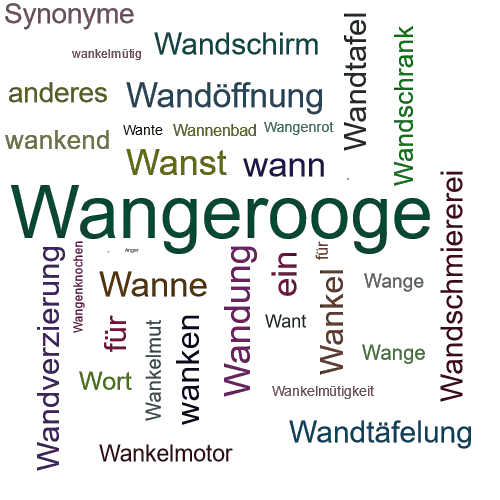 Ein anderes Wort für Wangeroog - Synonym Wangeroog