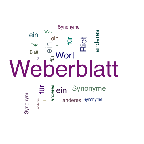 Ein anderes Wort für Weberblatt - Synonym Weberblatt