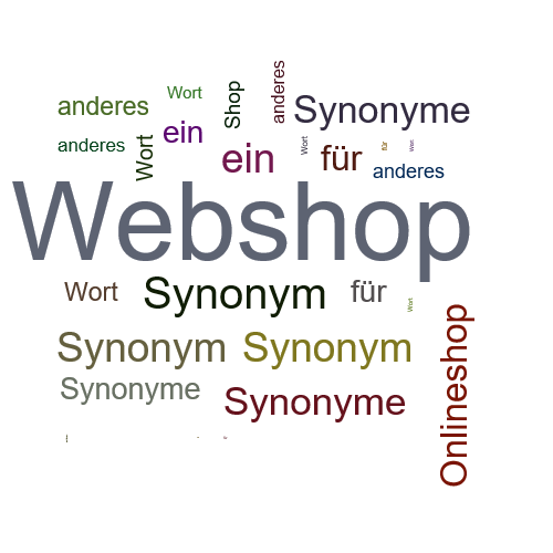 Ein anderes Wort für Webshop - Synonym Webshop
