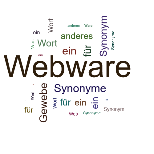 Ein anderes Wort für Webware - Synonym Webware