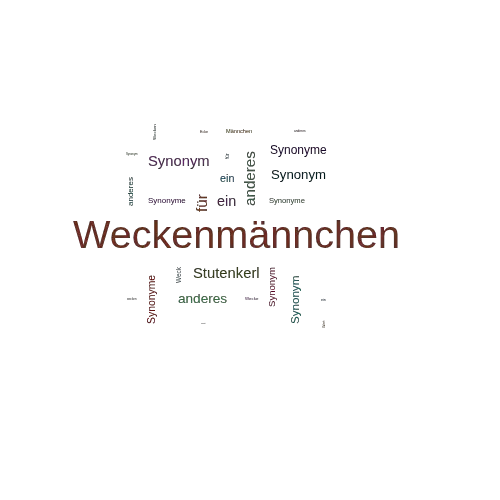 Ein anderes Wort für Weckenmännchen - Synonym Weckenmännchen