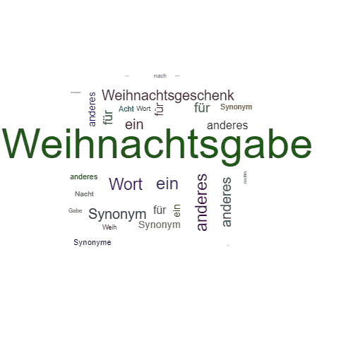 Ein anderes Wort für Weihnachtsgabe - Synonym Weihnachtsgabe