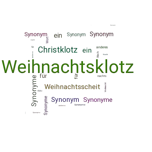 Ein anderes Wort für Weihnachtsklotz - Synonym Weihnachtsklotz