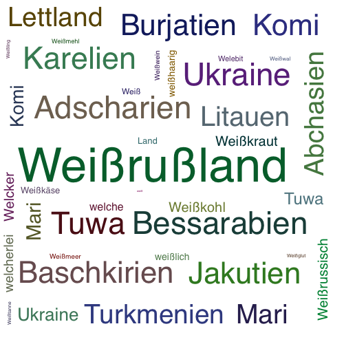 Ein anderes Wort für Weißrußland - Synonym Weißrußland