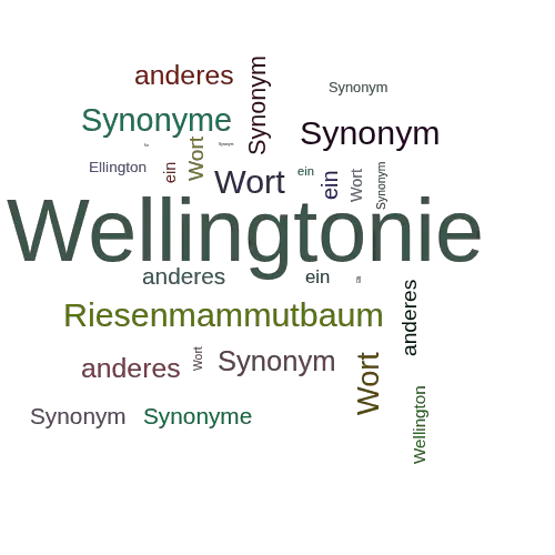 Ein anderes Wort für Wellingtonie - Synonym Wellingtonie
