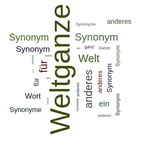 Ein anderes Wort für Weltganze - Synonym Weltganze