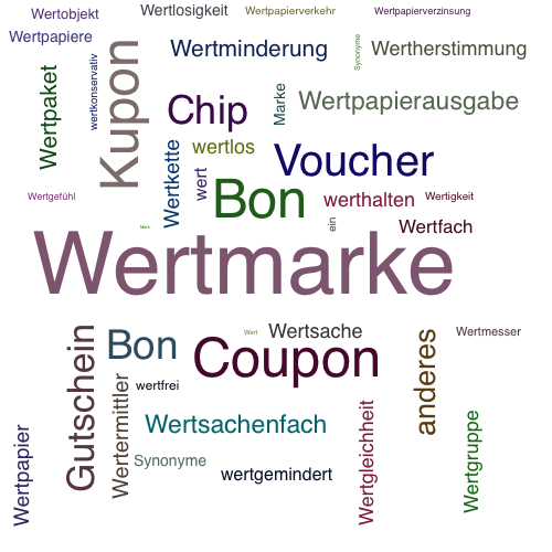 Ein anderes Wort für Wertmarke - Synonym Wertmarke