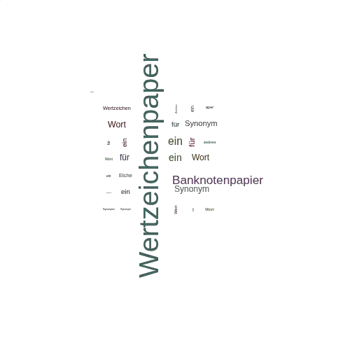 Ein anderes Wort für Wertzeichenpaper - Synonym Wertzeichenpaper