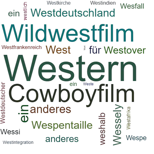 Ein anderes Wort für Western - Synonym Western