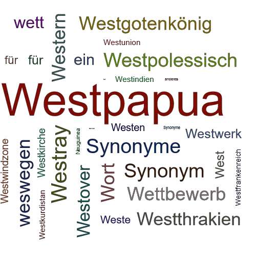 Ein anderes Wort für Westneuguinea - Synonym Westneuguinea