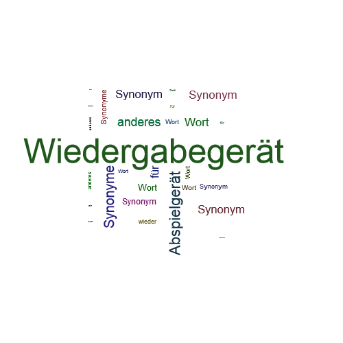 Ein anderes Wort für Wiedergabegerät - Synonym Wiedergabegerät