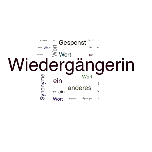 Ein anderes Wort für Wiedergängerin - Synonym Wiedergängerin