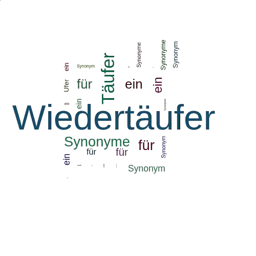 Ein anderes Wort für Wiedertäufer - Synonym Wiedertäufer
