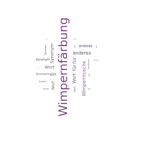 Ein anderes Wort für Wimpernfärbung - Synonym Wimpernfärbung