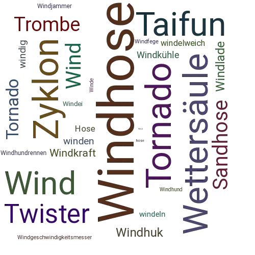 Ein anderes Wort für Windhose - Synonym Windhose